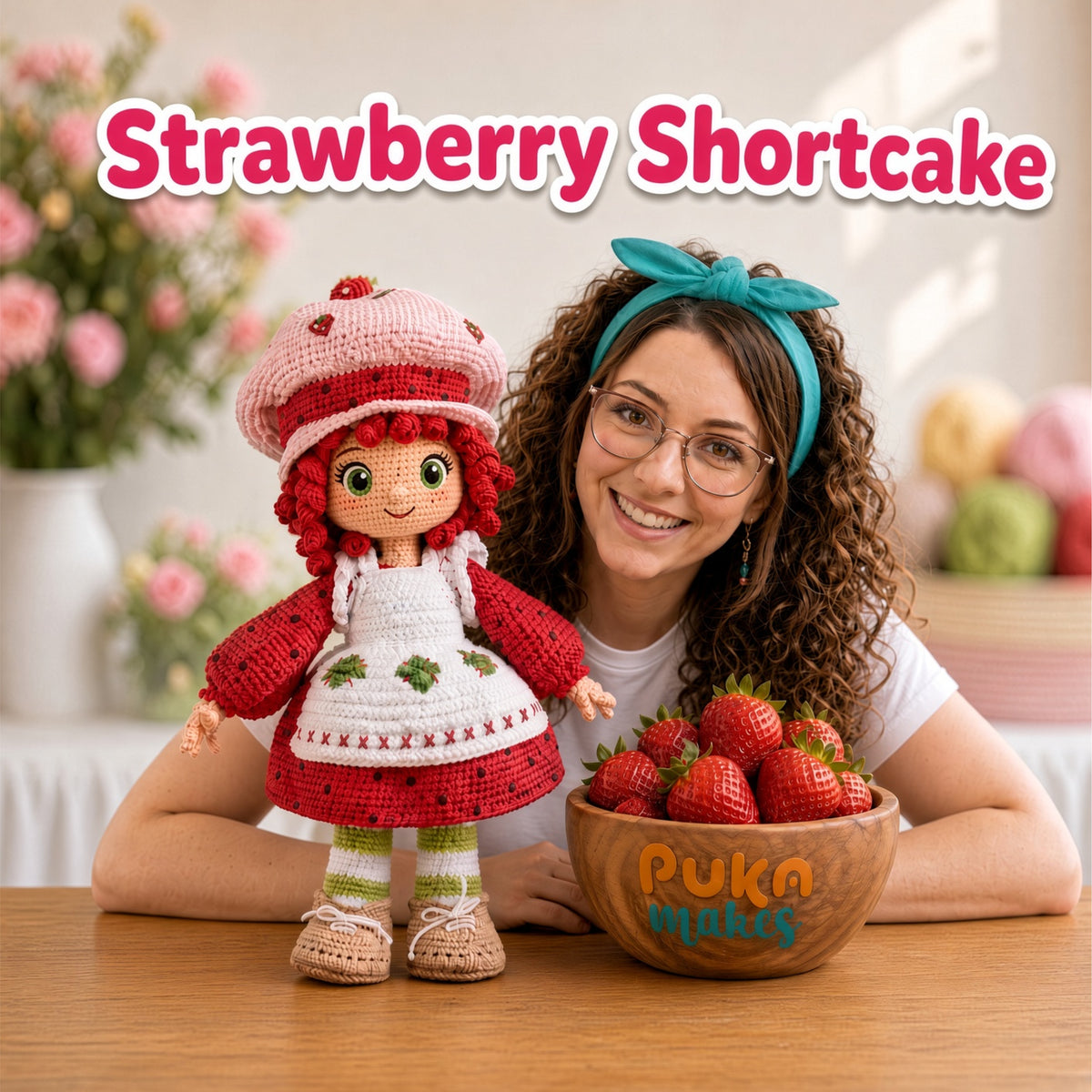 Curso video tutorial: 🍓Strawberry Shortcake Crochet🍓