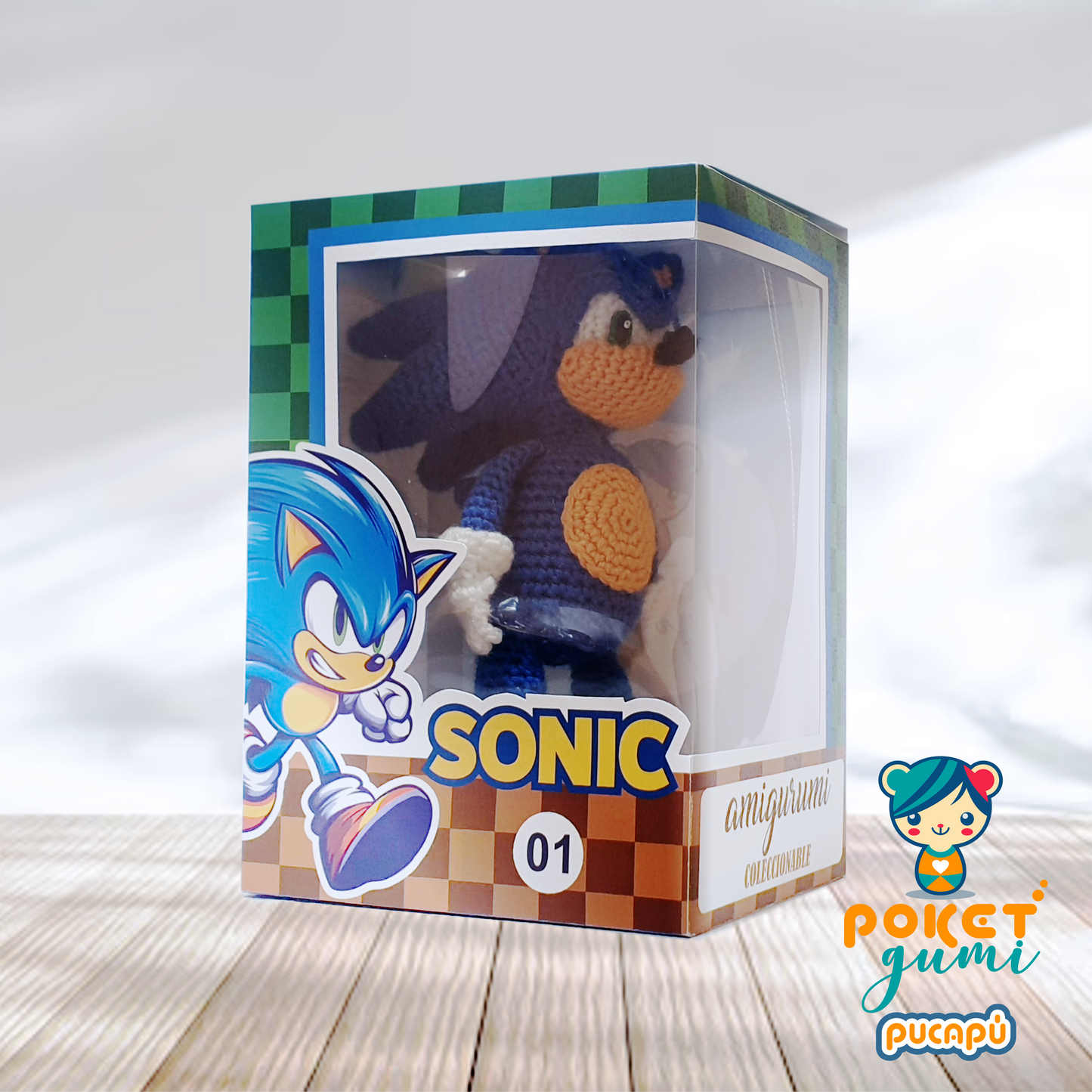 SONIC PEQUEÑO CON CAJA - Patrón Amigurumi PDF