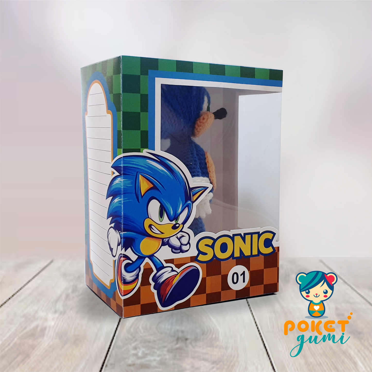 SONIC PEQUEÑO CON CAJA - Patrón Amigurumi PDF