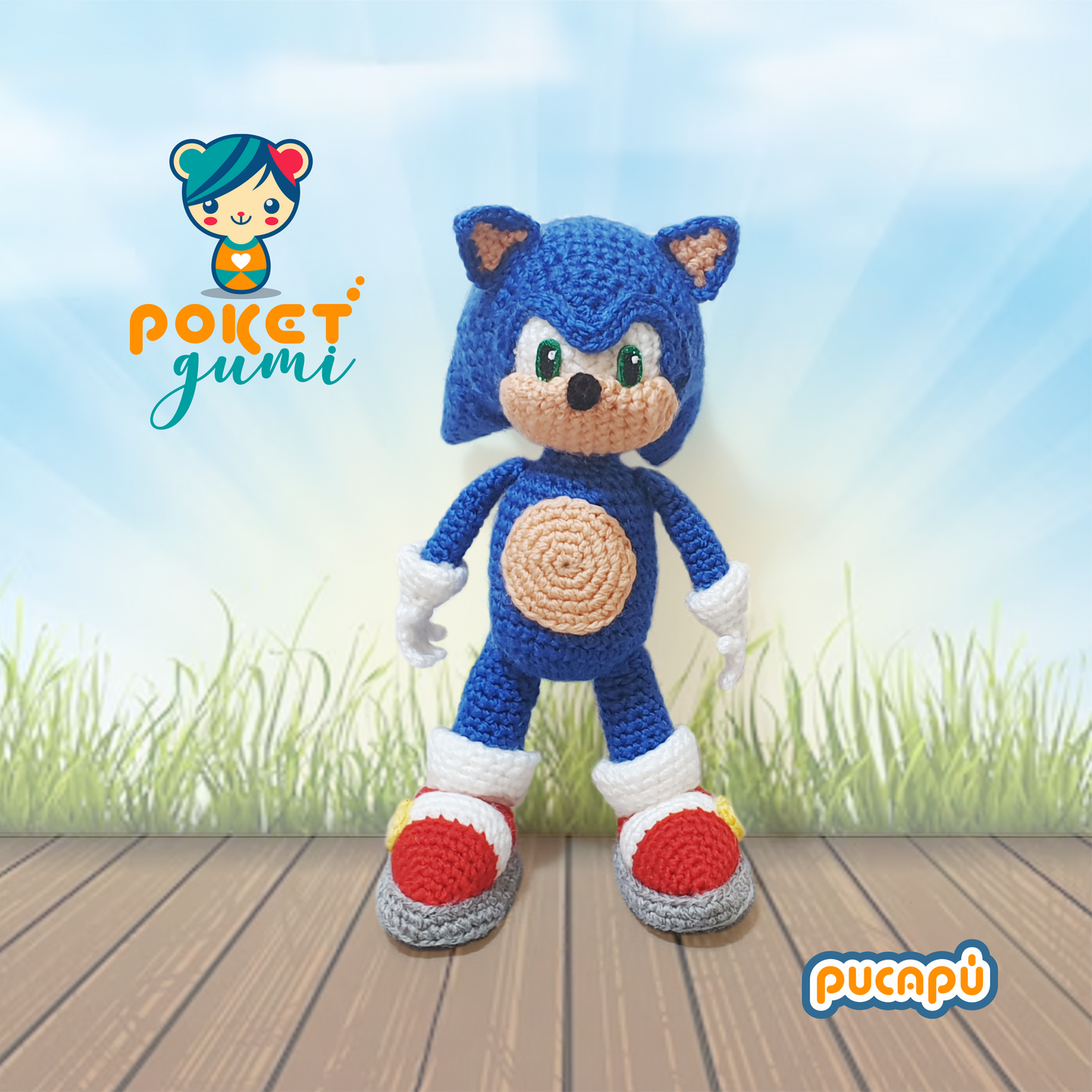 SONIC PEQUEÑO CON CAJA - Patrón Amigurumi PDF