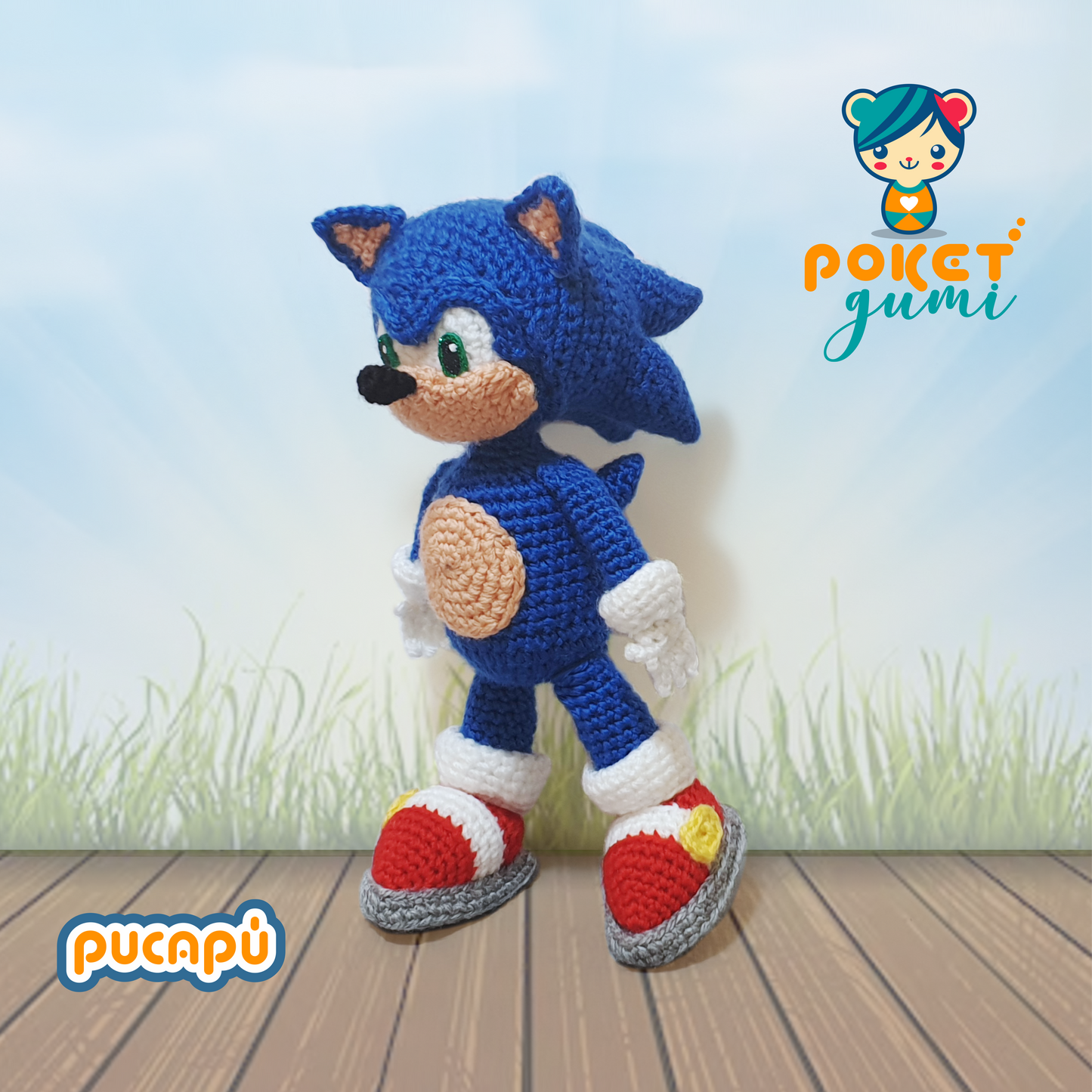 SONIC PEQUEÑO CON CAJA - Patrón Amigurumi PDF