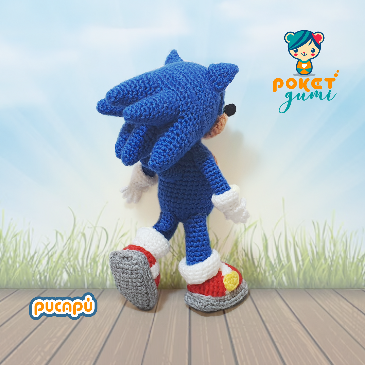 SONIC PEQUEÑO CON CAJA - Patrón Amigurumi PDF