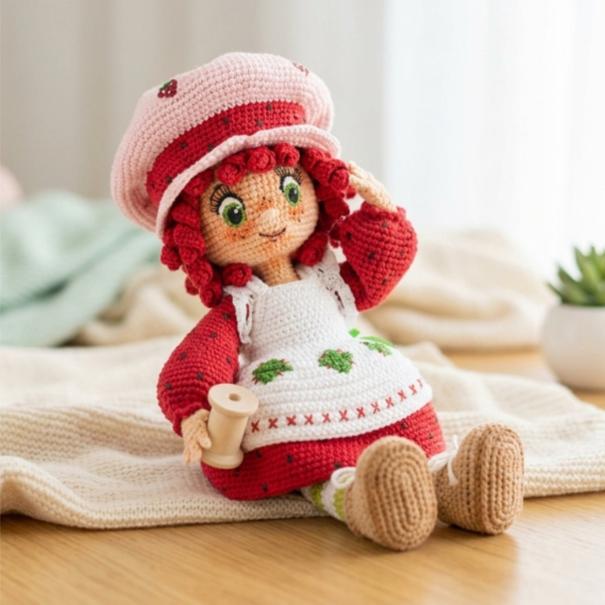 🍓Strawberry Shortcake🍓-Patrón amigurumi PDF para descargar-