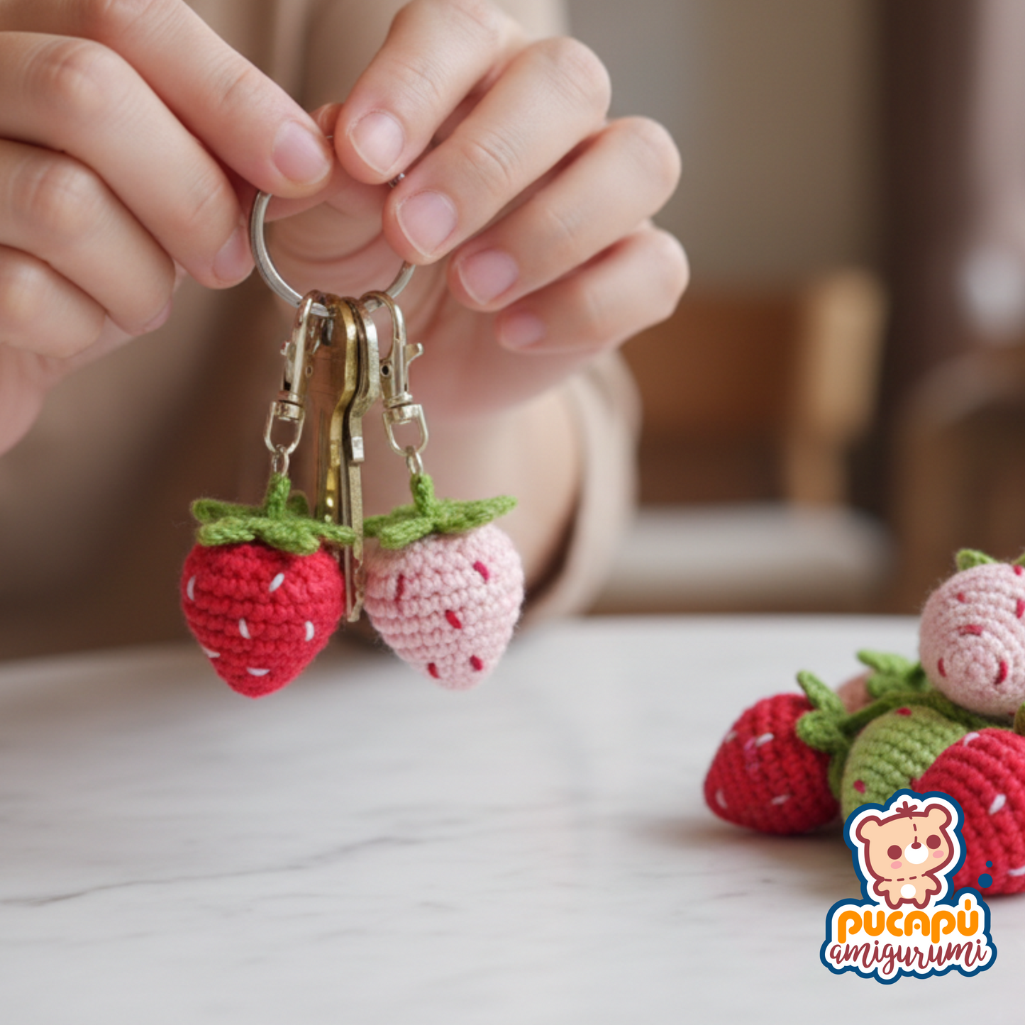 🍓 Patrón PDF Amigurumi – Fresa Pequeña 🍓