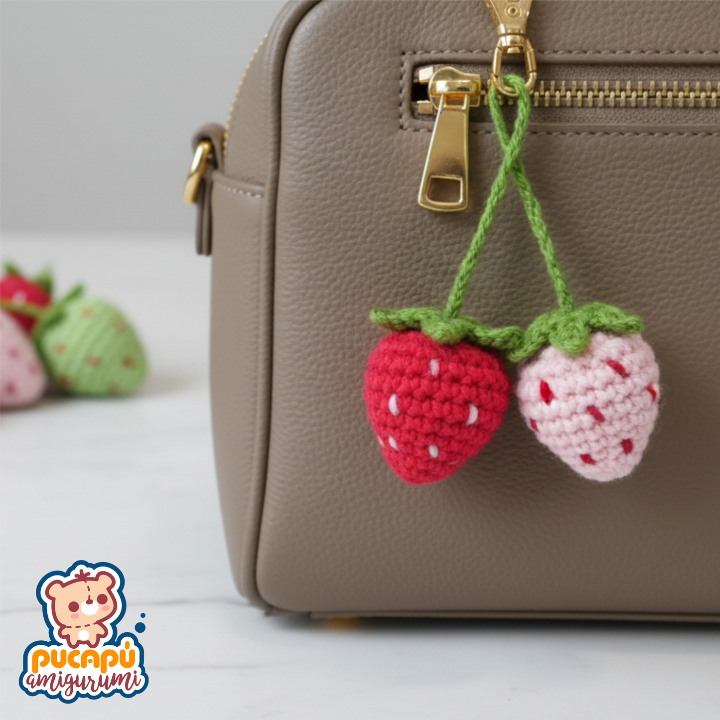 🍓 Patrón PDF Amigurumi – Fresa Pequeña 🍓