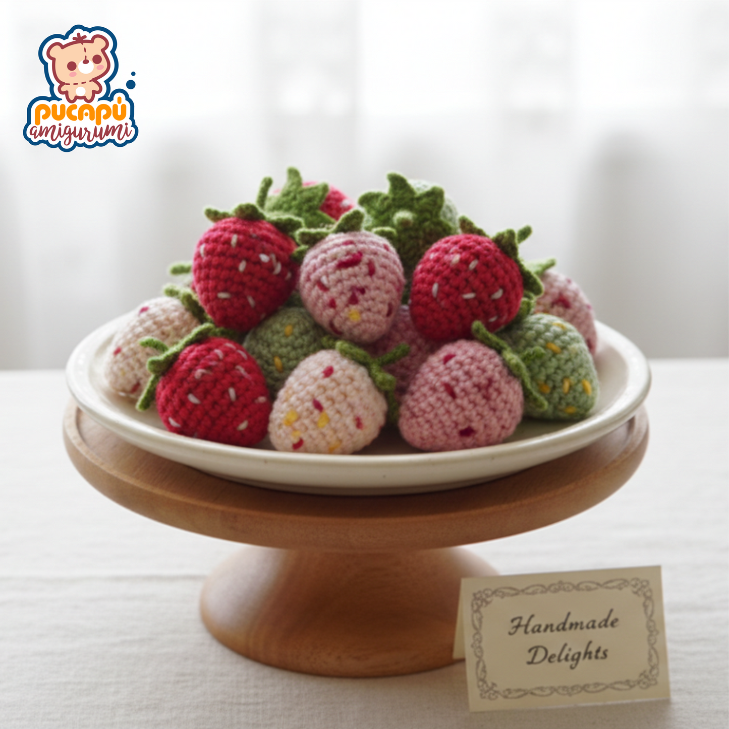 🍓 Patrón PDF Amigurumi – Fresa Pequeña 🍓