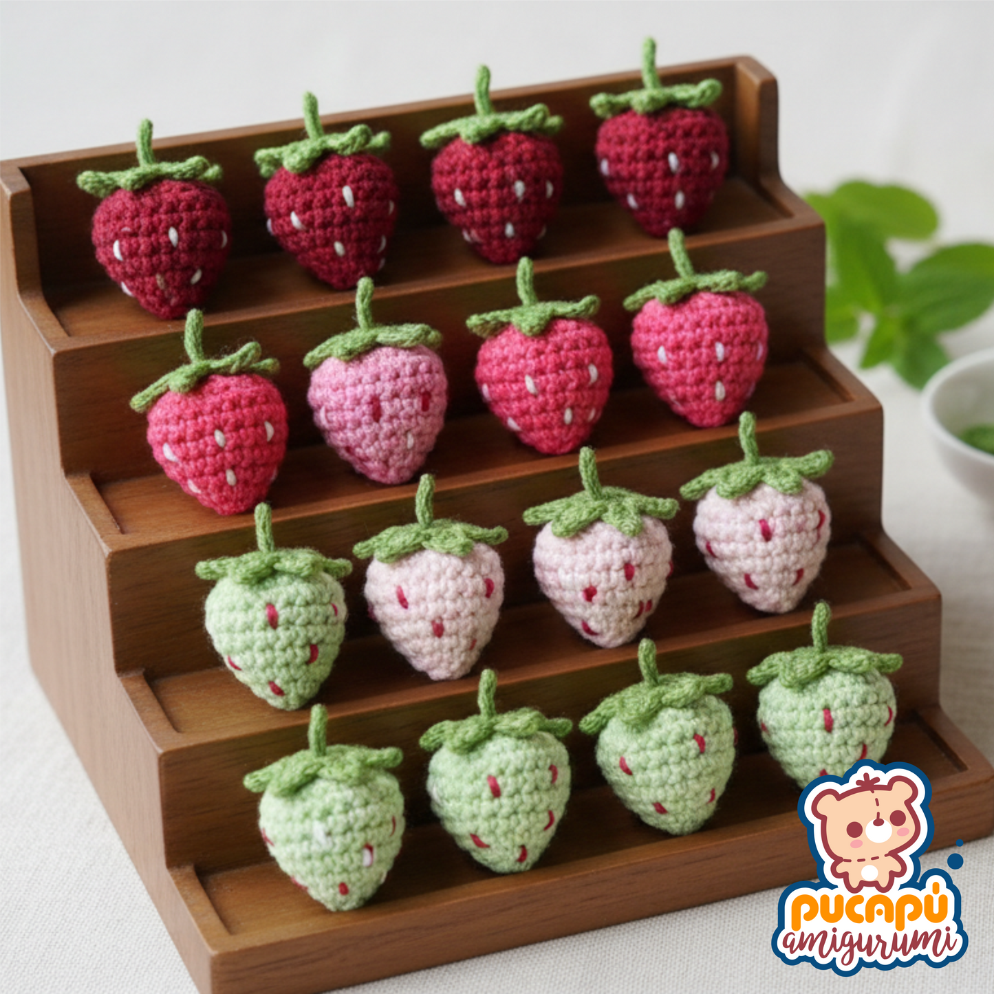 🍓 Patrón PDF Amigurumi – Fresa Pequeña 🍓