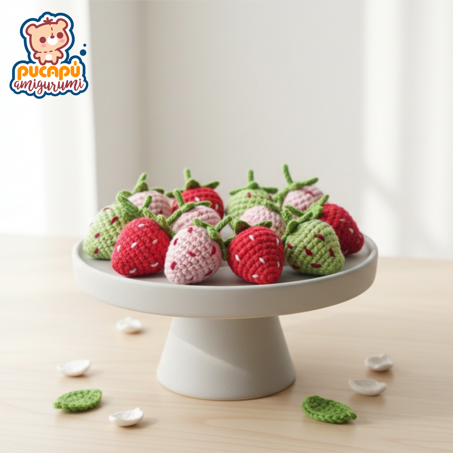 🍓 Patrón PDF Amigurumi – Fresa Pequeña 🍓