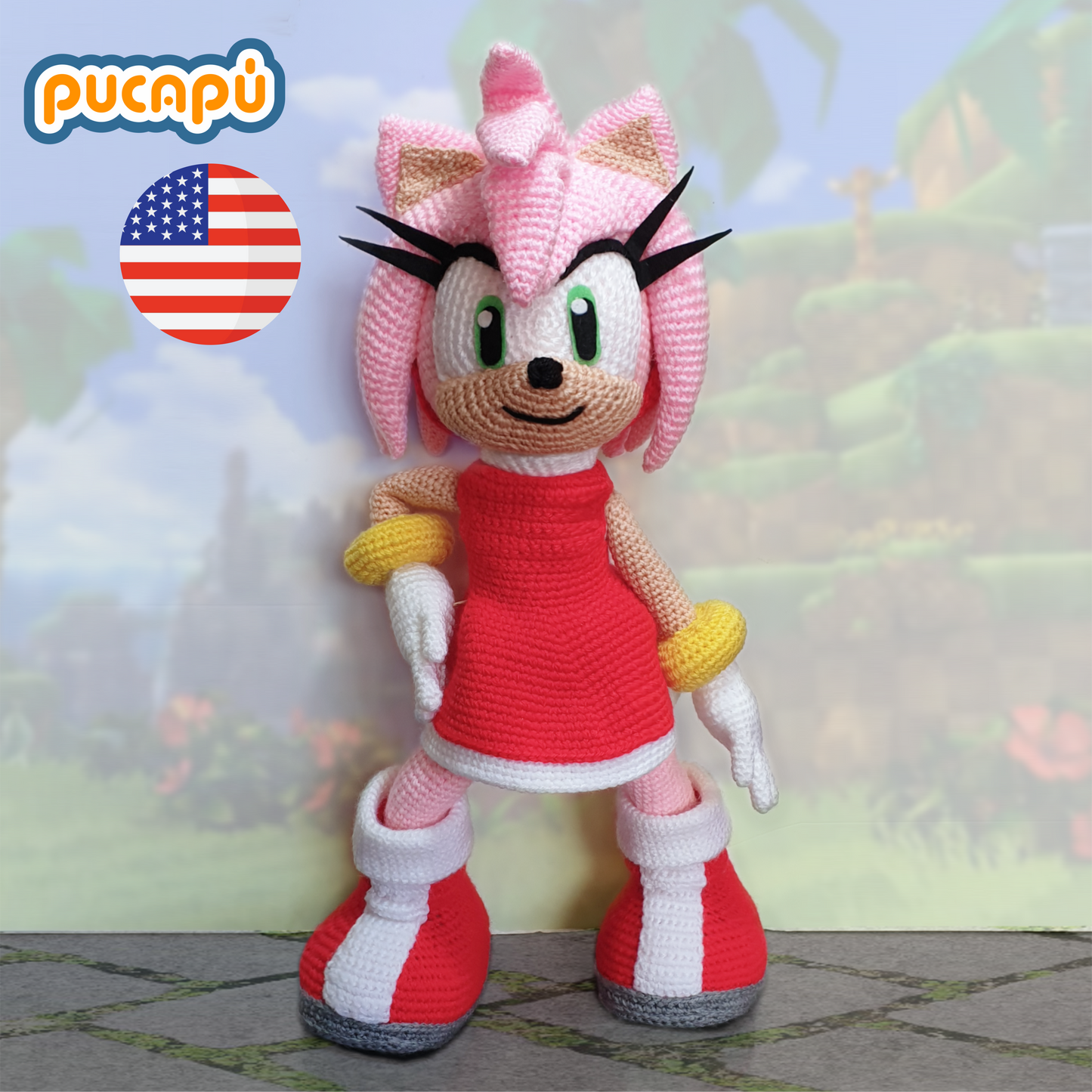 AMY ROSE - Patrón Amigurumi PDF