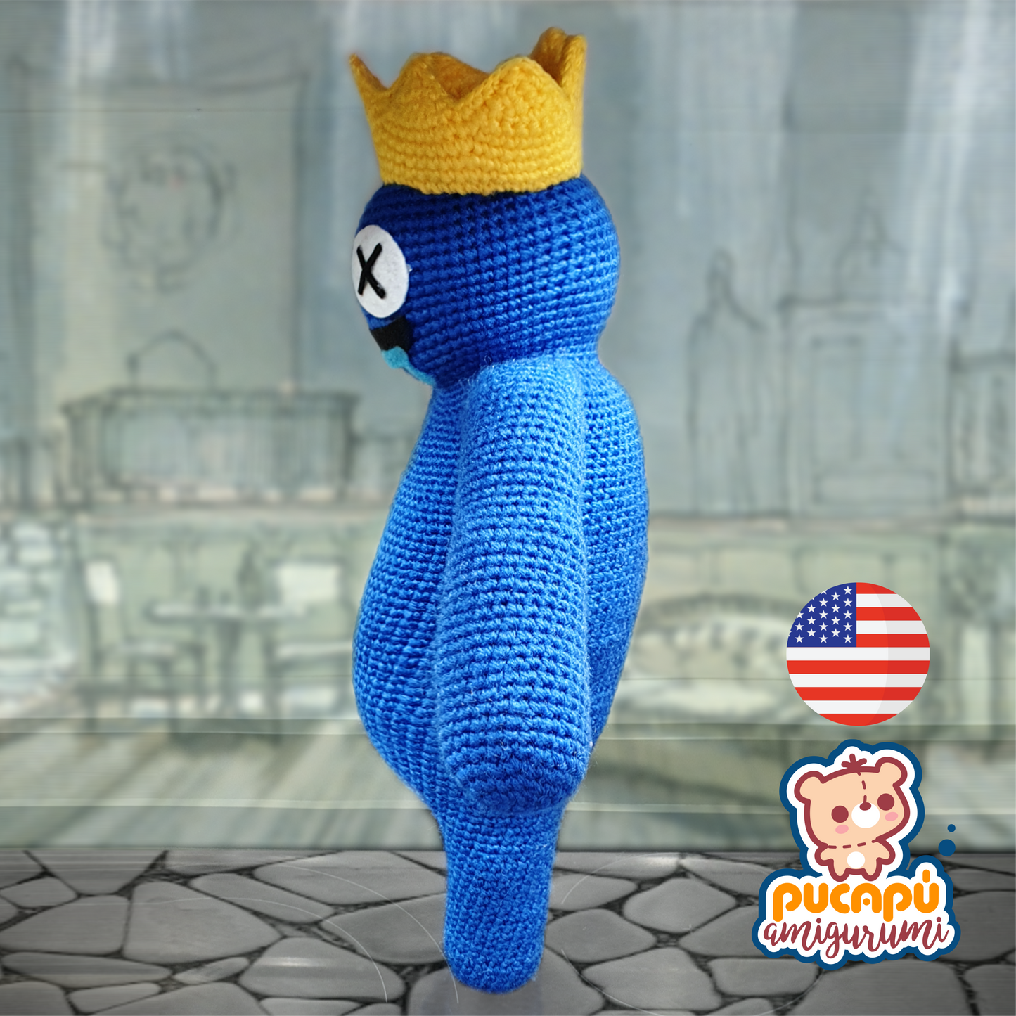 BLUE DE RAINBOW FRIENDS - Patrón Amigurumi PDF