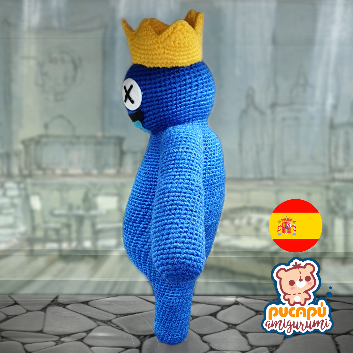 BLUE DE RAINBOW FRIENDS - Patrón Amigurumi PDF