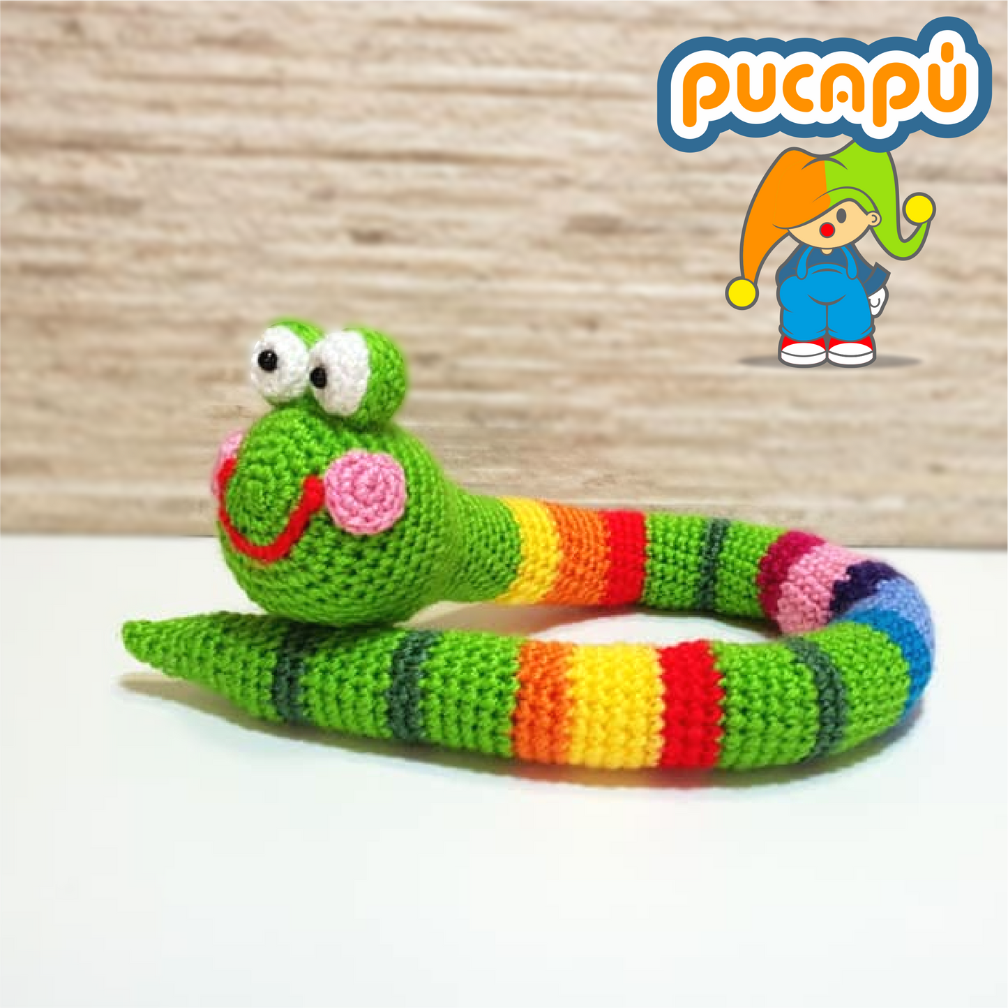 SERPIENTE MULTICOLOR - Patrón Amigurumi PDF