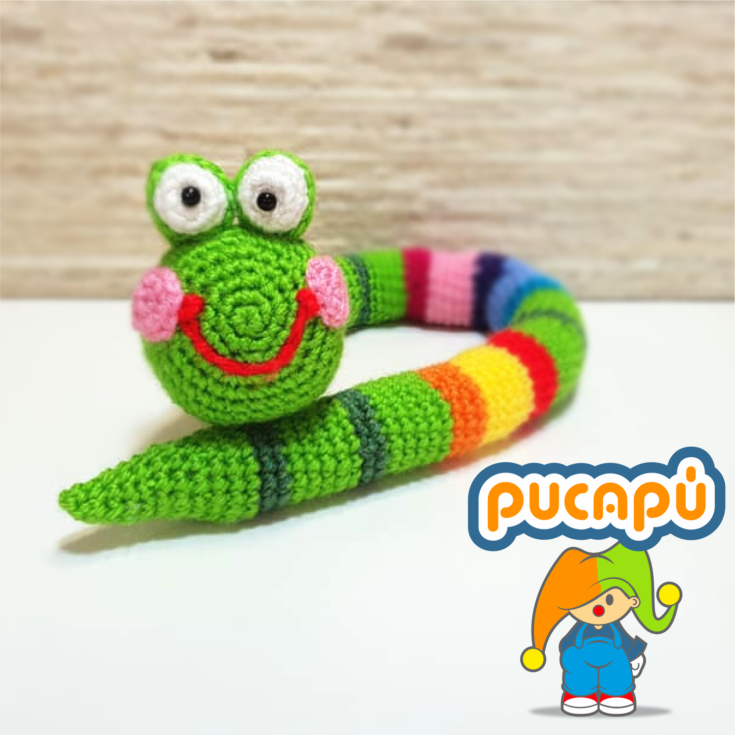 SERPIENTE MULTICOLOR - Patrón Amigurumi PDF