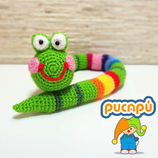 SERPIENTE MULTICOLOR - Patrón Amigurumi PDF