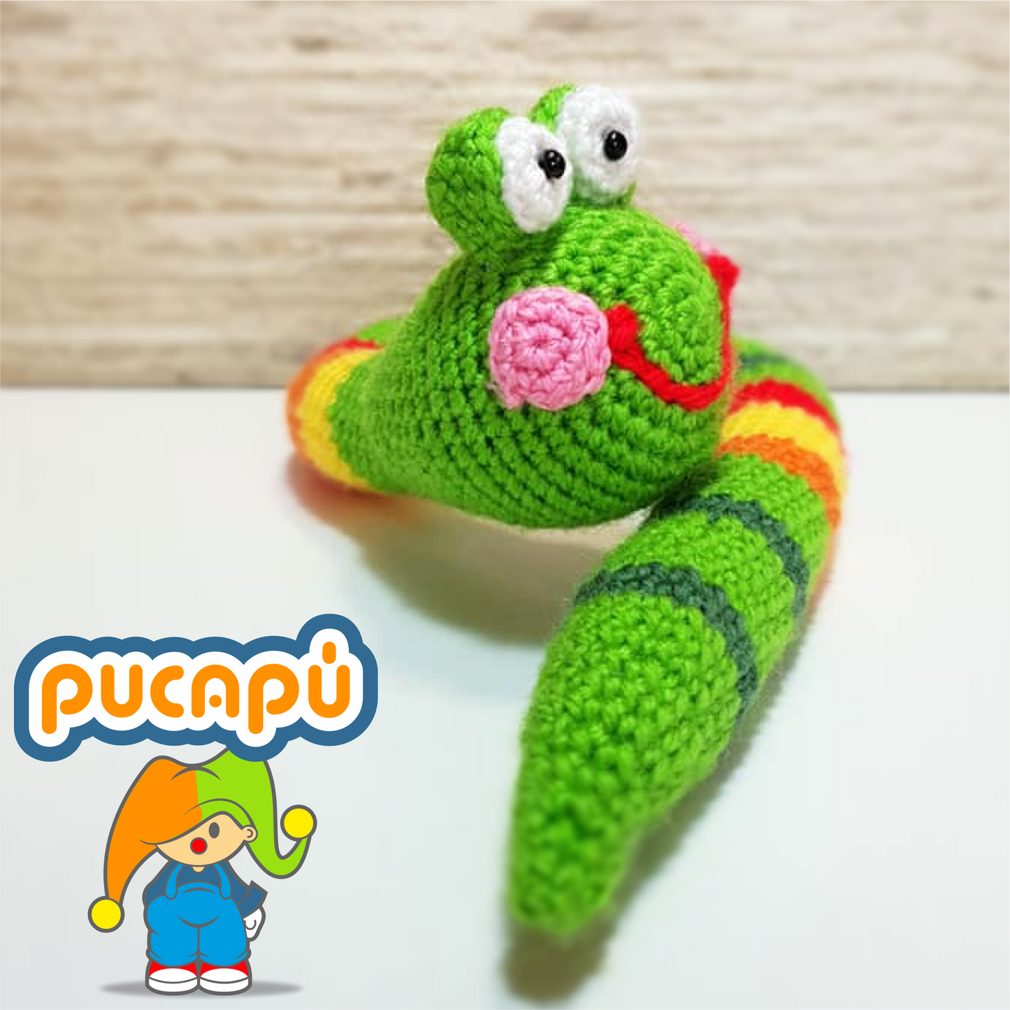 SERPIENTE MULTICOLOR - Patrón Amigurumi PDF