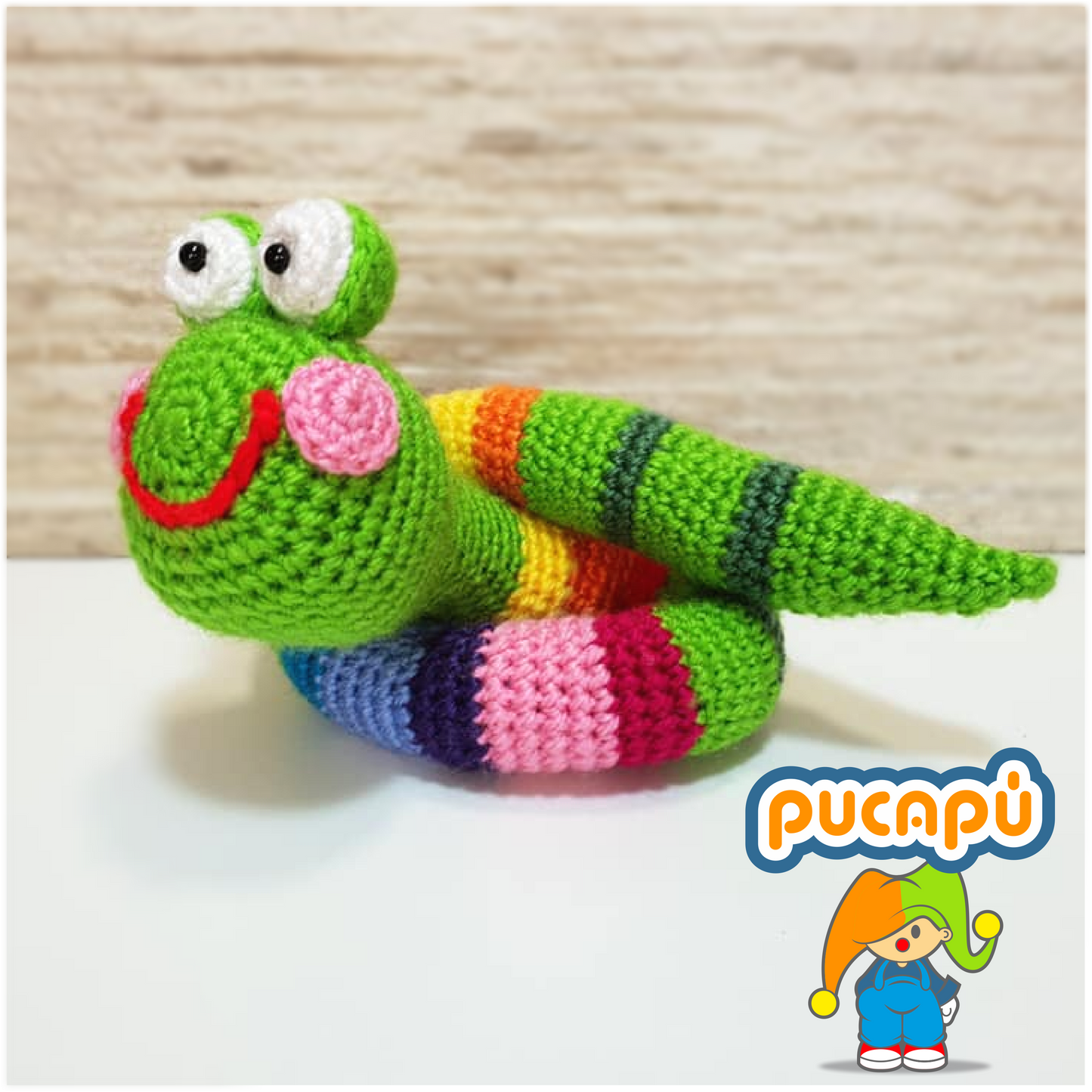 SERPIENTE MULTICOLOR - Patrón Amigurumi PDF