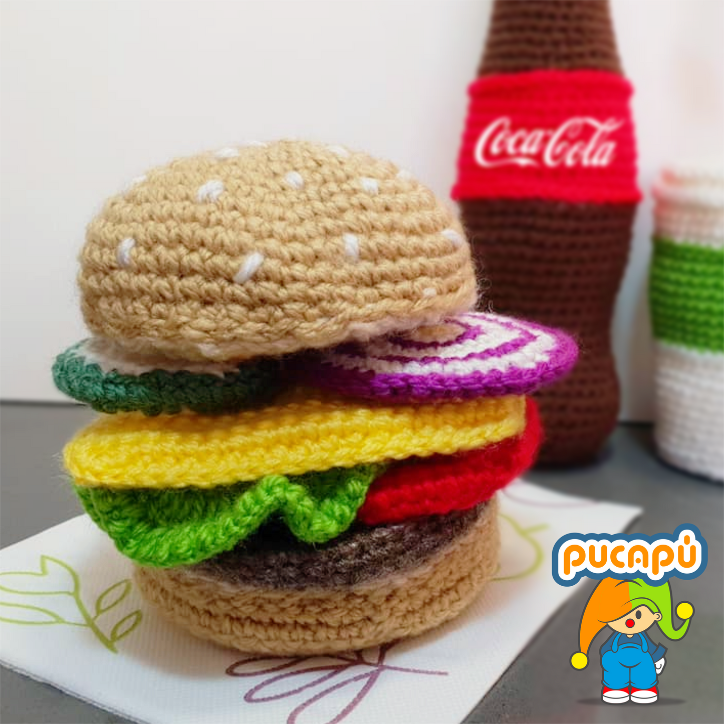SET HAMBURGUESA COMPLETA - Patrón Amigurumi PDF