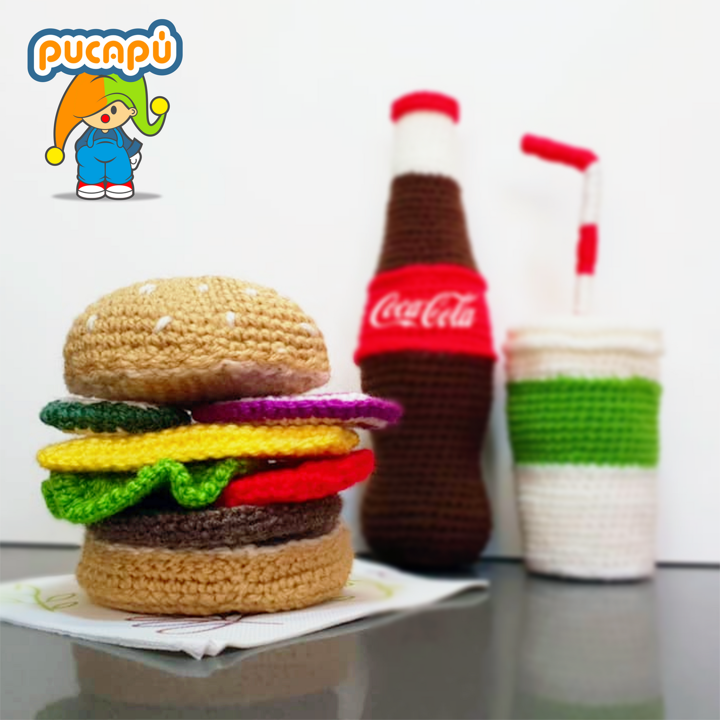 SET HAMBURGUESA COMPLETA - Patrón Amigurumi PDF