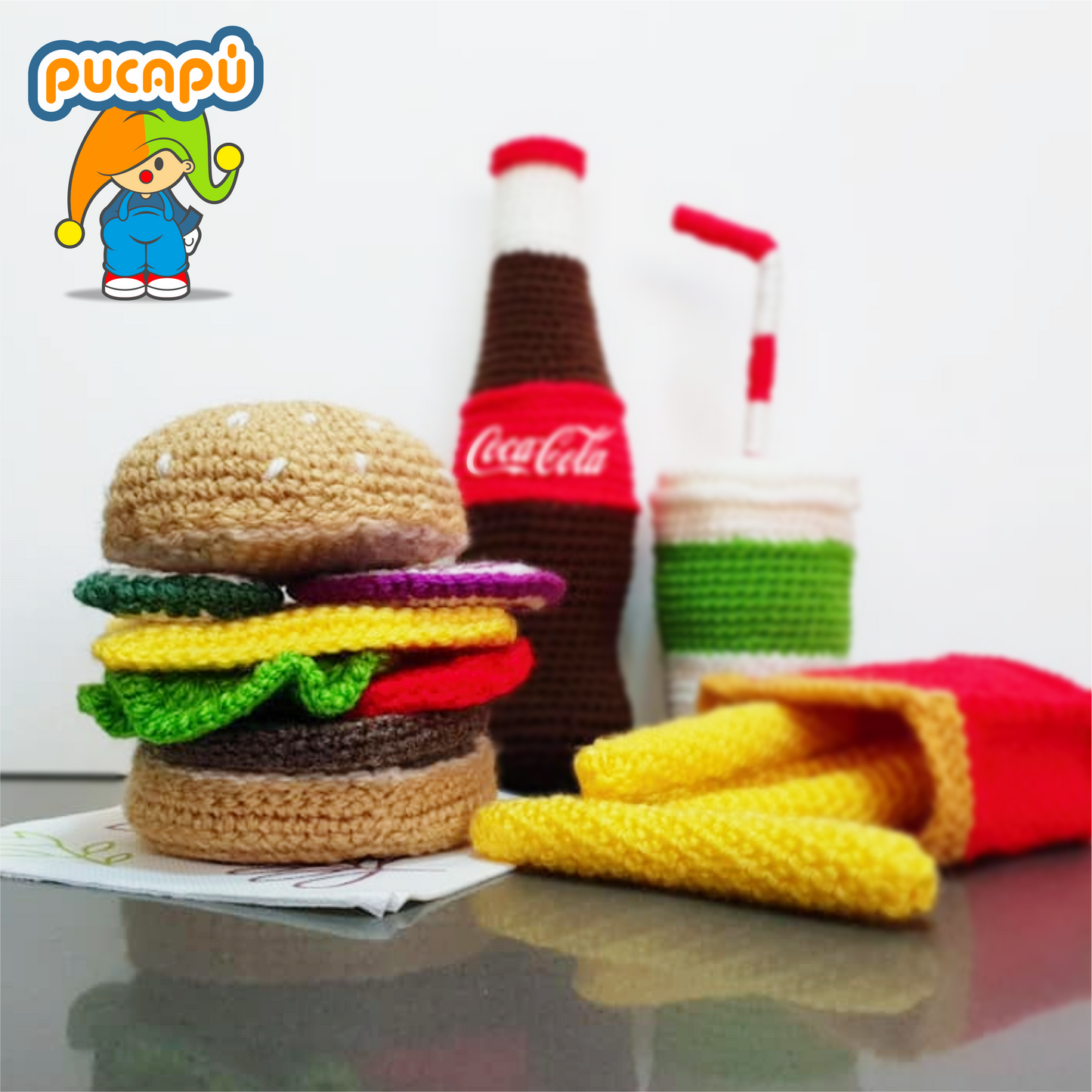 SET HAMBURGUESA COMPLETA - Patrón Amigurumi PDF