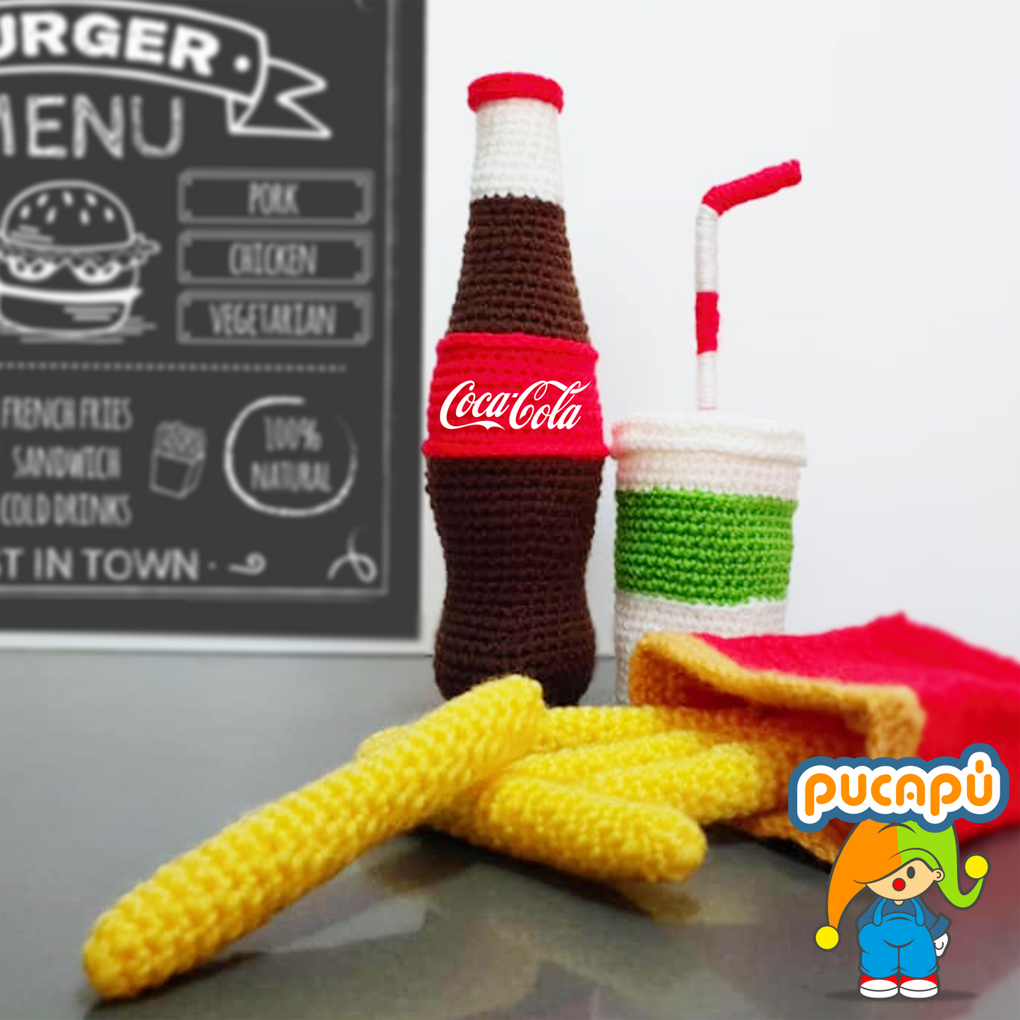 SET HAMBURGUESA COMPLETA - Patrón Amigurumi PDF