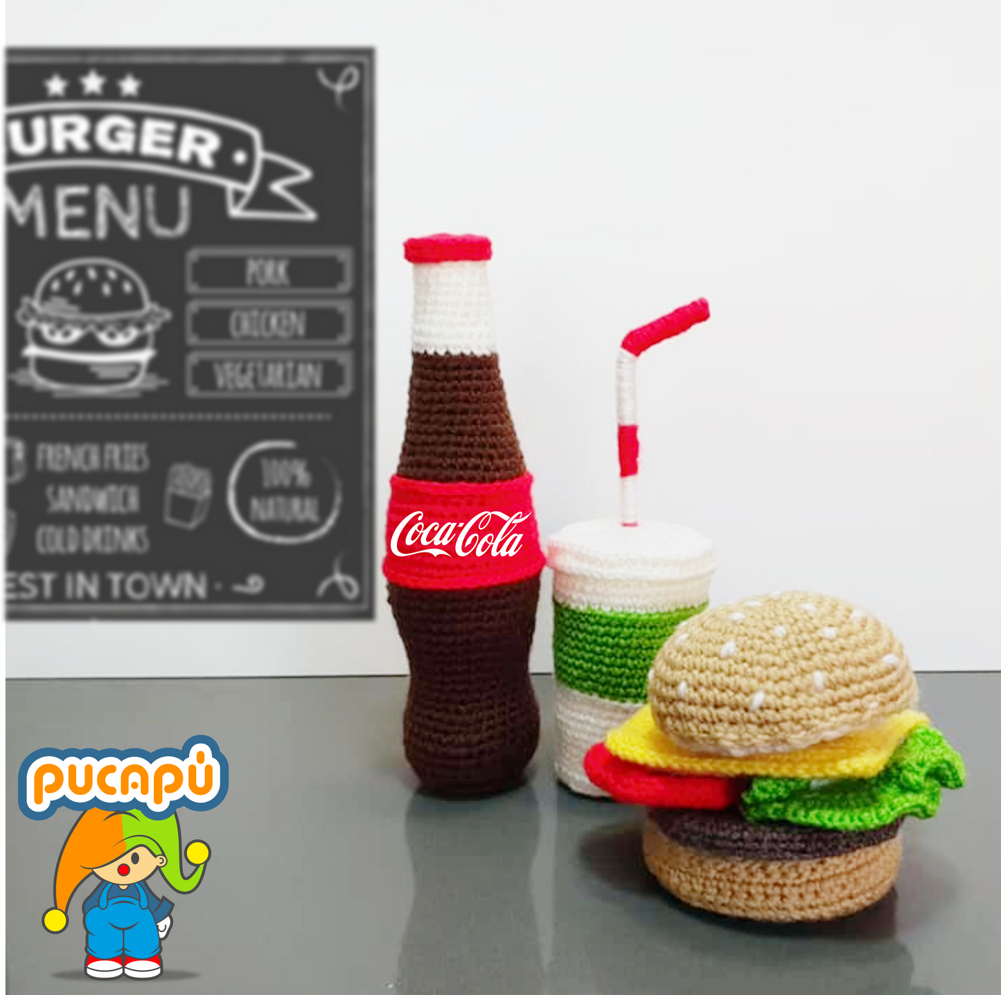 SET HAMBURGUESA COMPLETA - Patrón Amigurumi PDF