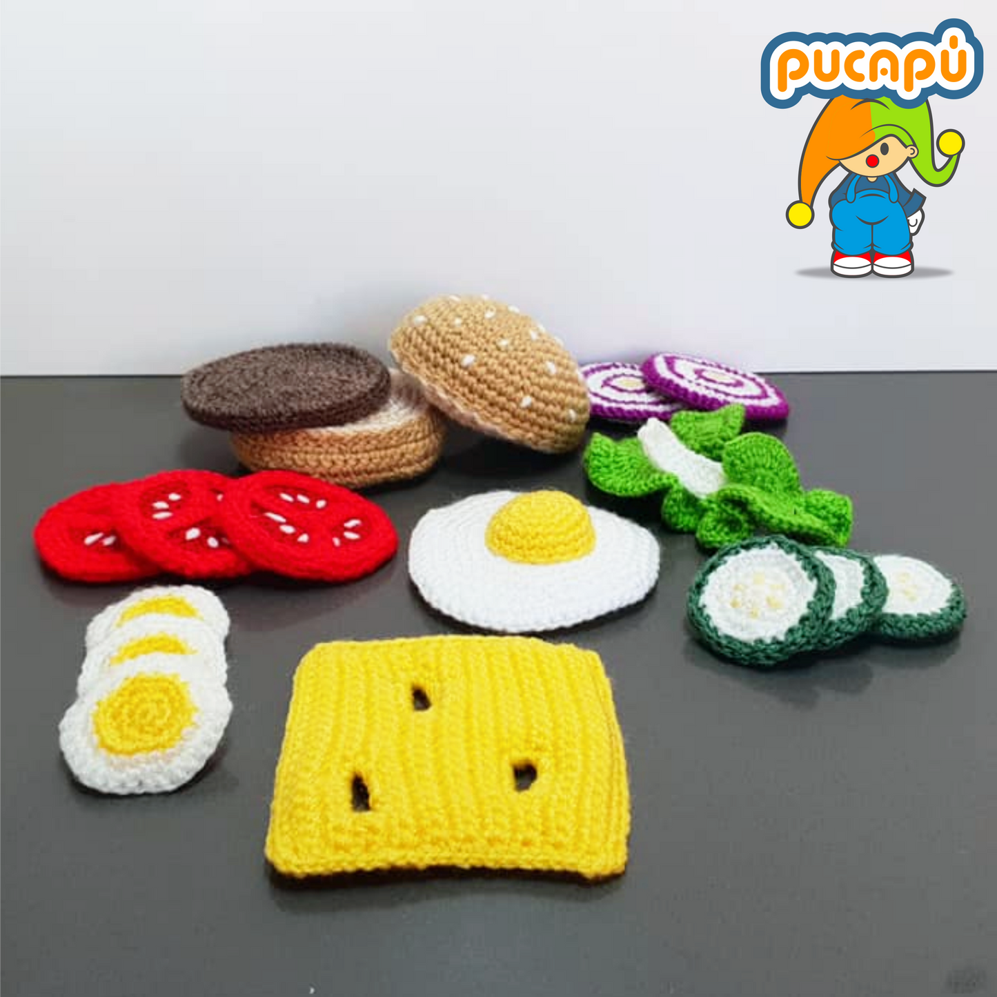 SET HAMBURGUESA COMPLETA - Patrón Amigurumi PDF