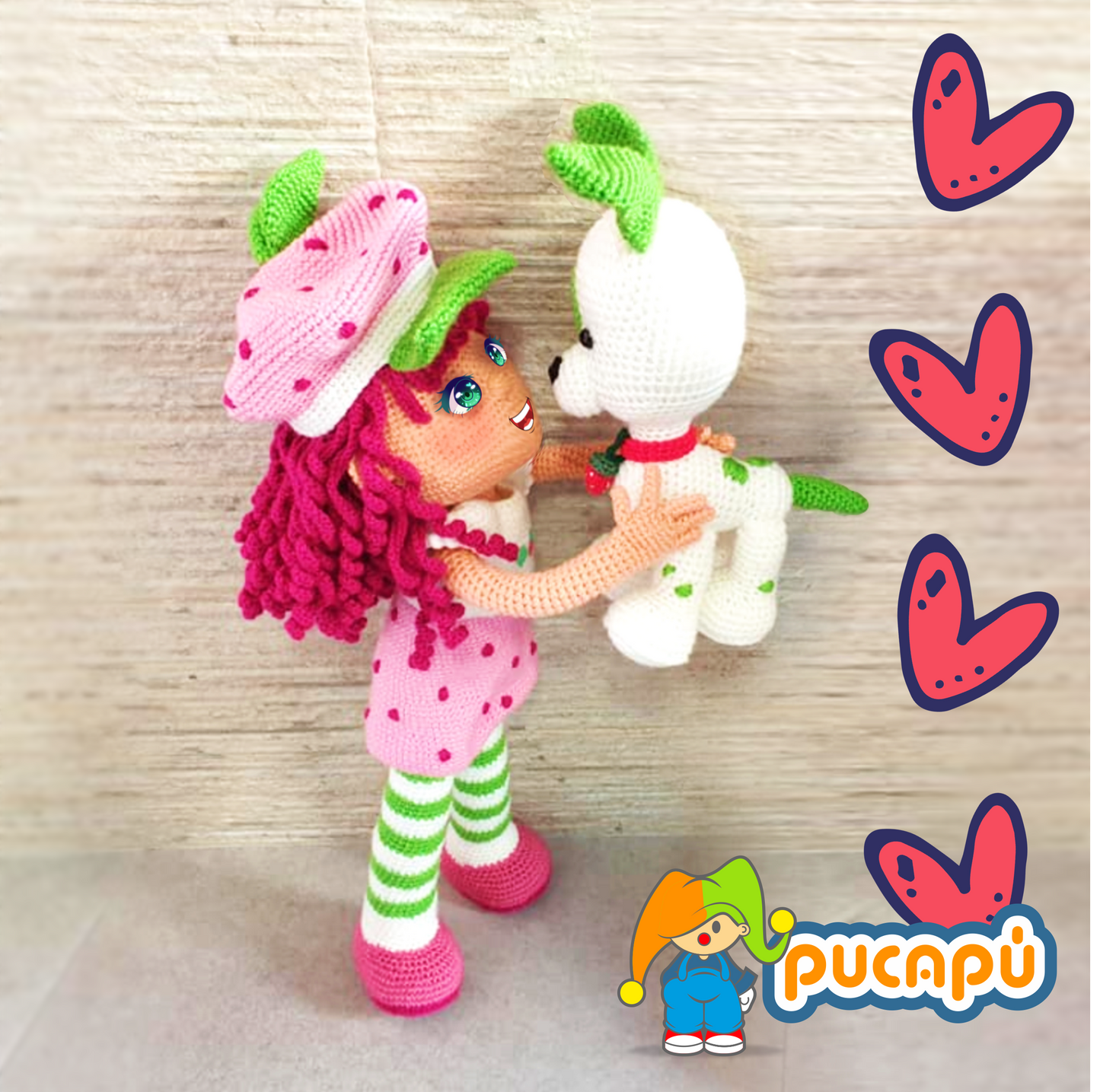ROSITA FRESITA, FRUTILLITA, STRAWBERRY SHORTCAKE - Patrón Amigurumi PDF